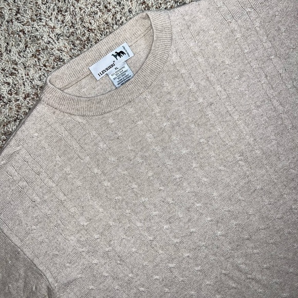 I Levrieri Italian Cashmere and Silk Minimalist Sweater Men’s XL Beige/Cream - Picture 5 of 7